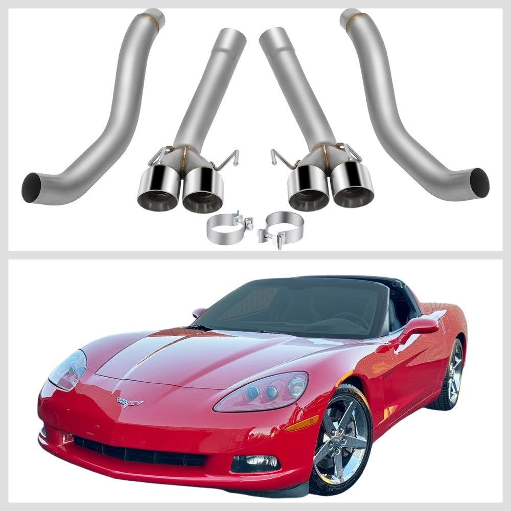 BFC-AXLB-CCORVO5-60L Exhaust Axleback System For 05-08 Chevrolet Corvette 6.0L 6.2L