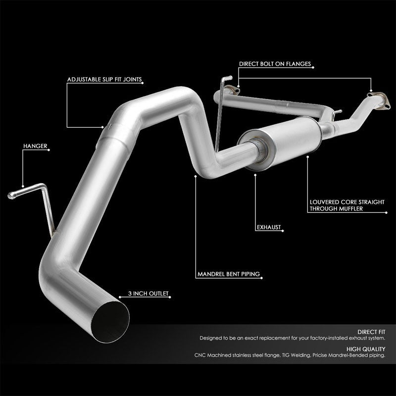 Exhaust Catback System (Stainless Steel) For 04-15 Nissan Titan 5.6L V8 DOHC