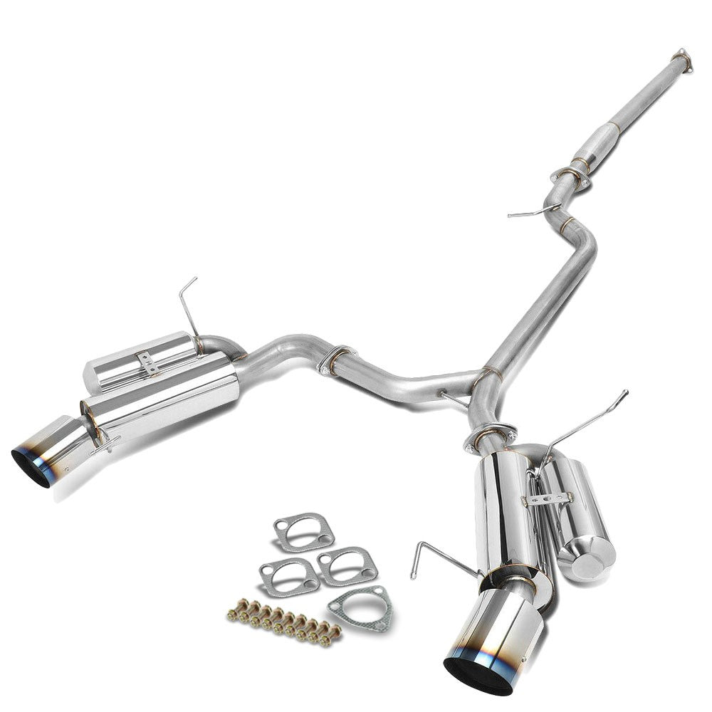 4.5" Dual Slant Muffler Tip Exhaust Catback System For 04-08 Acura TSX 2.4L CL9