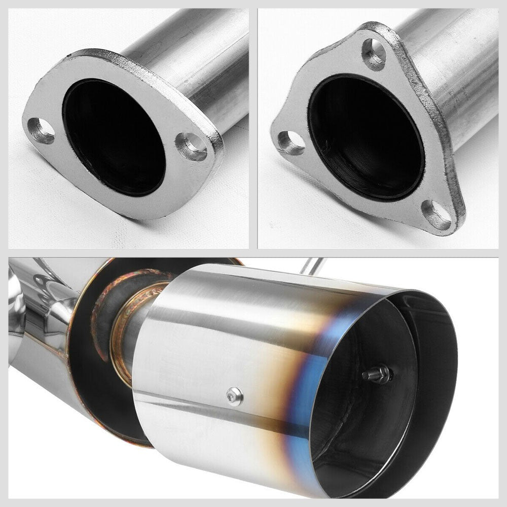 4.5" Dual Slant Muffler Tip Exhaust Catback System For 04-08 Acura TSX 2.4L CL9