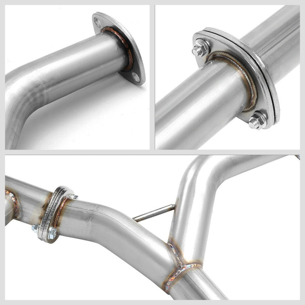 4.5" Dual Slant Muffler Tip Exhaust Catback System For 04-08 Acura TSX 2.4L CL9