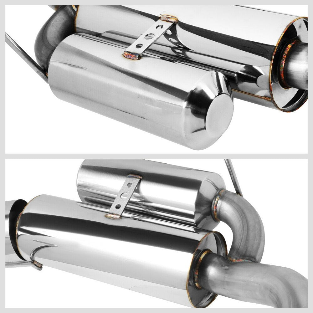 4.5" Dual Slant Muffler Tip Exhaust Catback System For 04-08 Acura TSX 2.4L CL9