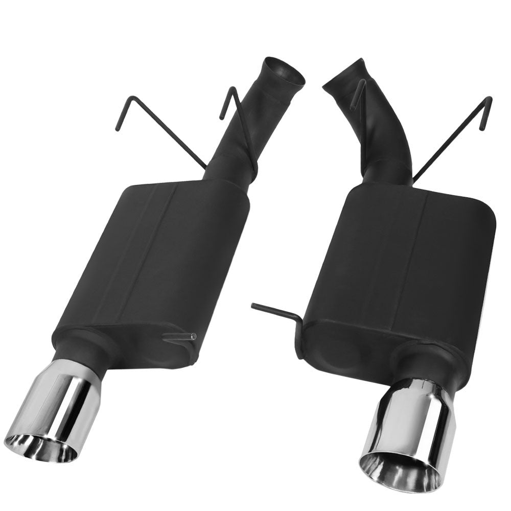 3.75" Mufflers Rolled Tip Axleback Exhaust Kit For 13-14 Mustang 5.0L