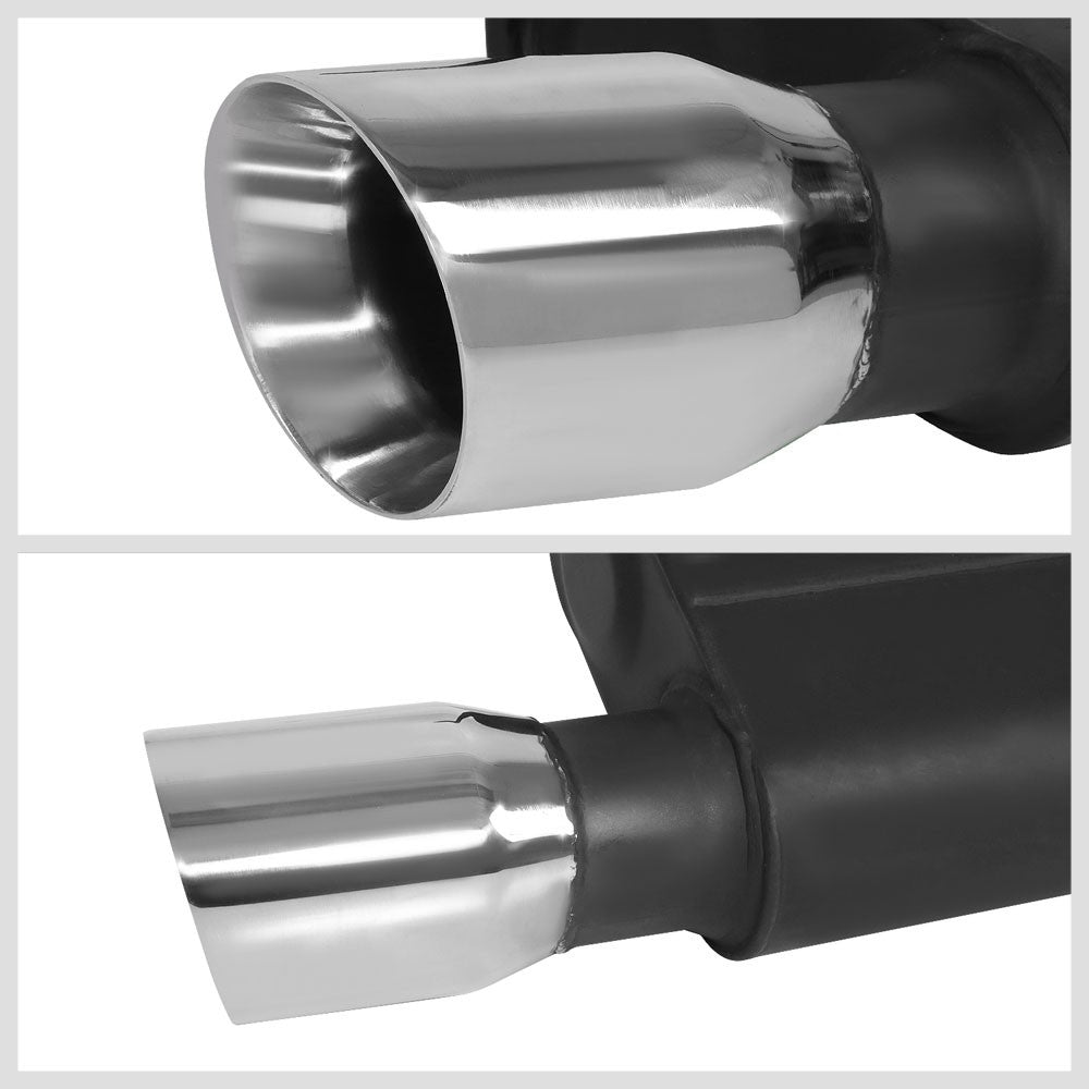3.75" Mufflers Rolled Tip Axleback Exhaust Kit For 13-14 Mustang 5.0L