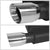 3.75" Mufflers Rolled Tip Axleback Exhaust Kit For 13-14 Mustang 5.0L