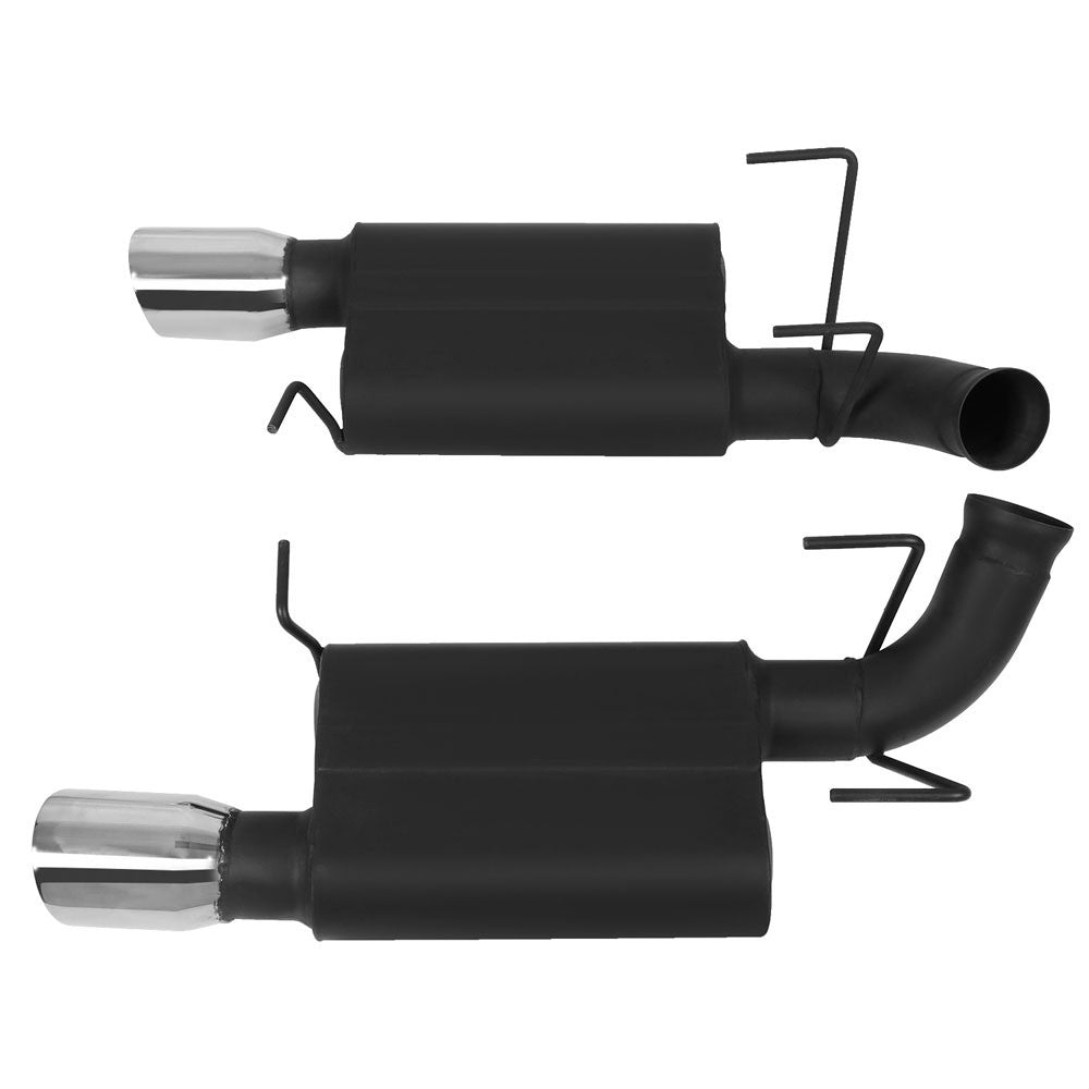 3.75" Mufflers Rolled Tip Axleback Exhaust Kit For 13-14 Mustang 5.0L