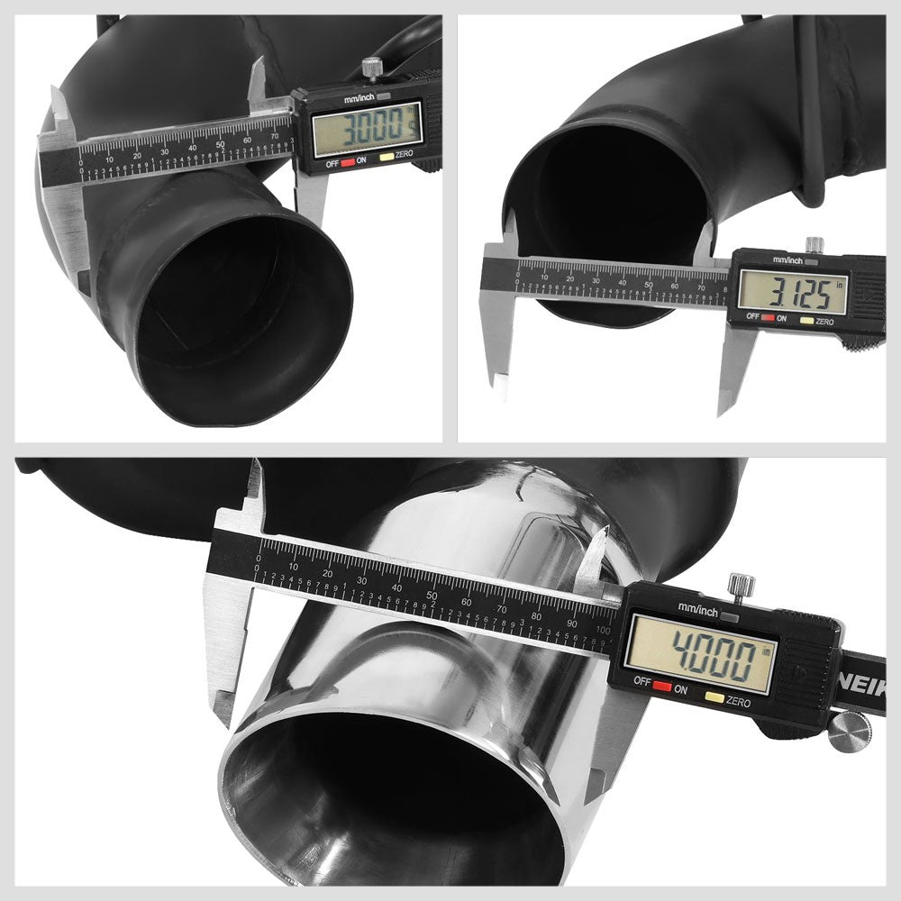 3.75" Mufflers Rolled Tip Axleback Exhaust Kit For 13-14 Mustang 5.0L