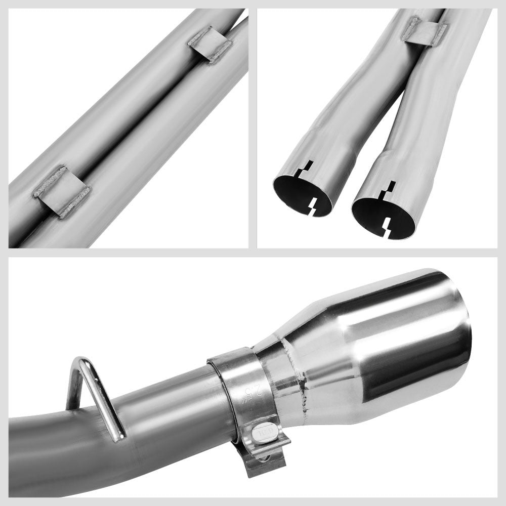 4" Muffler Rolled Tip Axleback Exhaust Kit For 06-10 Charger/05-08 Magnum 5.7 V8