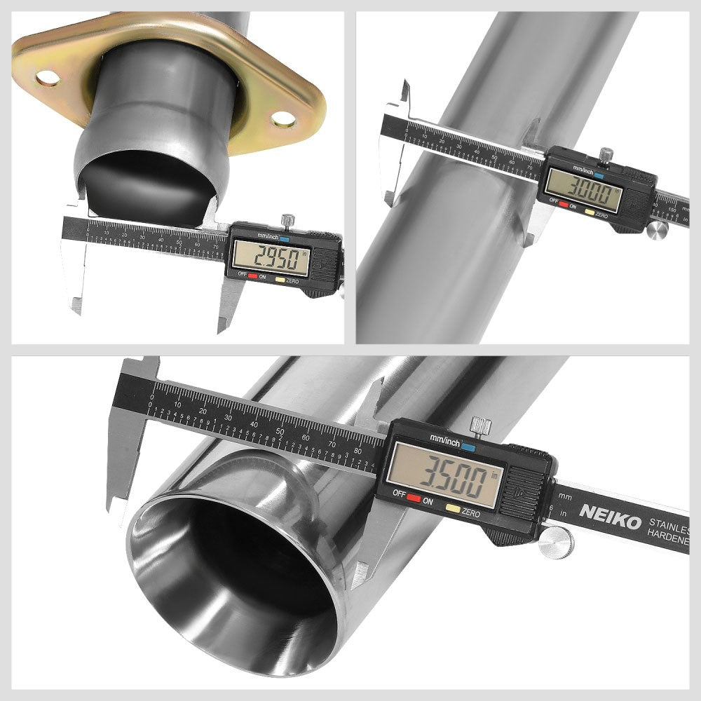 3.5" Mufflers Rolled Tip Axleback Exhaust Kit For 15-20 F-150 2.7/3.5/5.0L P552