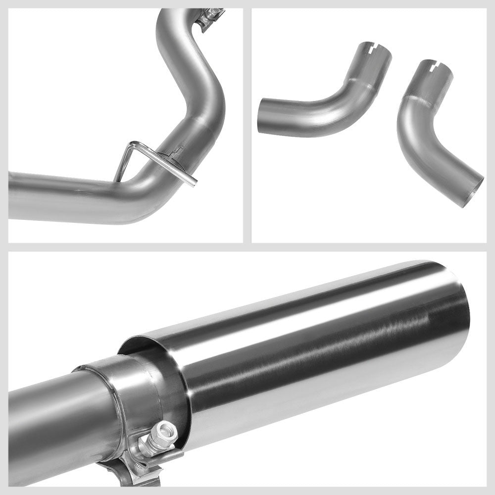 3.5" Rolled Tip Axleback Exhaust Kit For 14-19 Silverado Sierra 1500 4.3 5.3