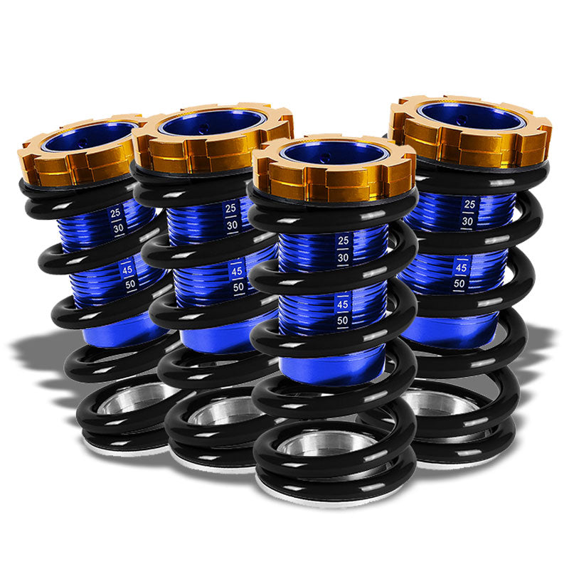 Black/Black Scaled 1"-4" Adjust Lowering Coilover Spring TY22 90-01 Integra