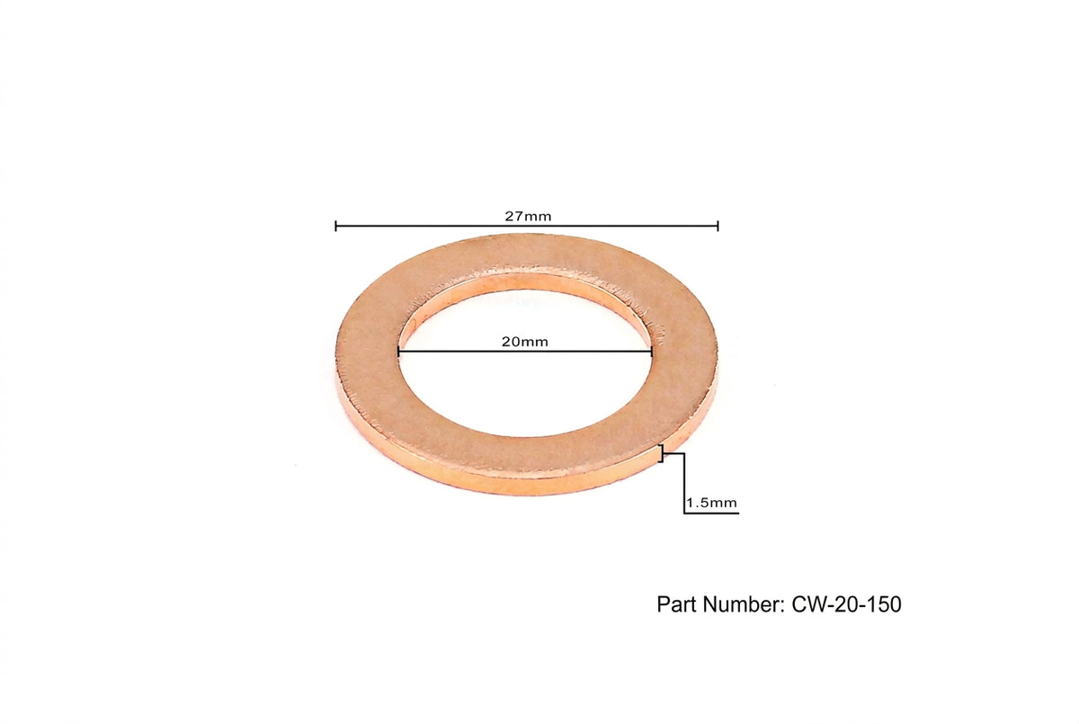 HPS-CW20-150-10X HPS 10X Replacement Copper Washer For HPS Magnetic Oil Drain Plug Bolt M20x1.5