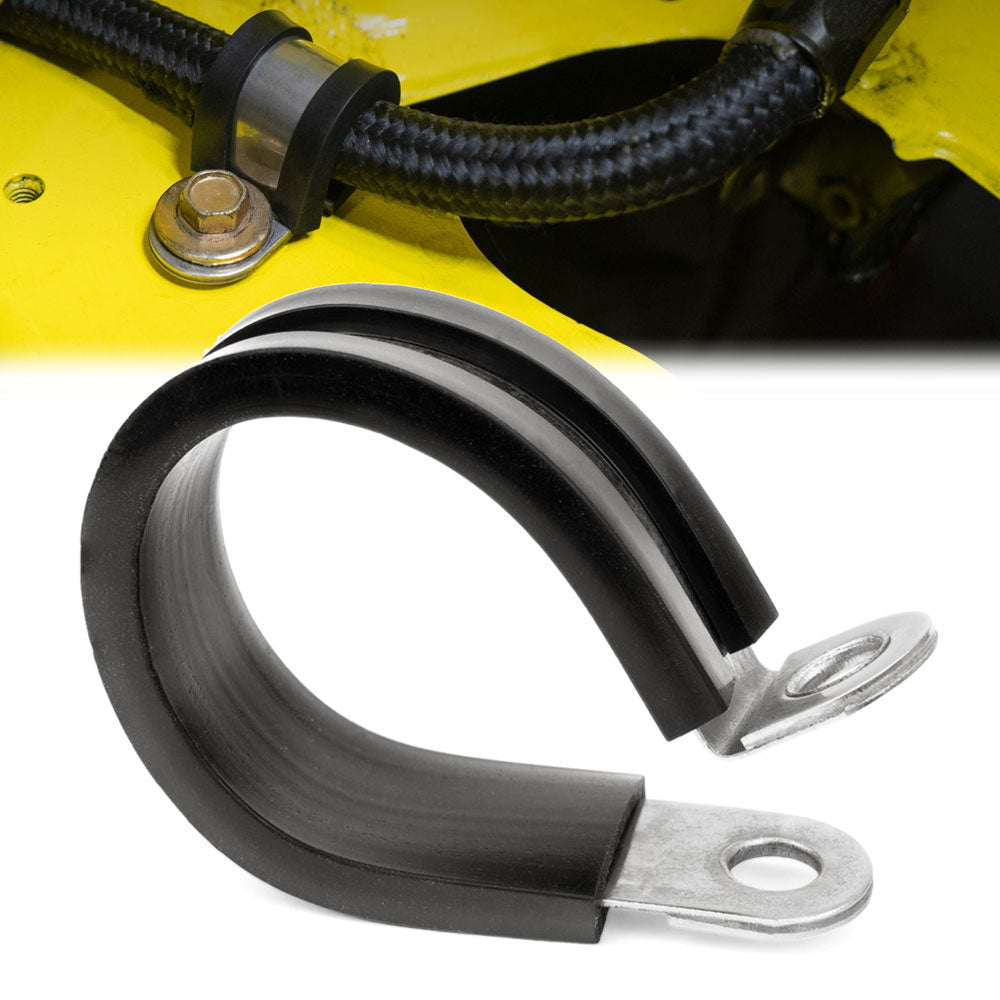 EPCC-017x10 10X HPS 17mm ID Stainless Steel / EPDM Cushion Loop Clamp for Tube Wire Hose