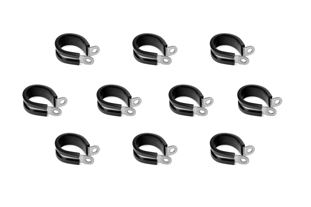 EPCC-019x10 10X HPS 19mm ID Stainless Steel / EPDM Cushion Loop Clamp for Tube Wire Hose