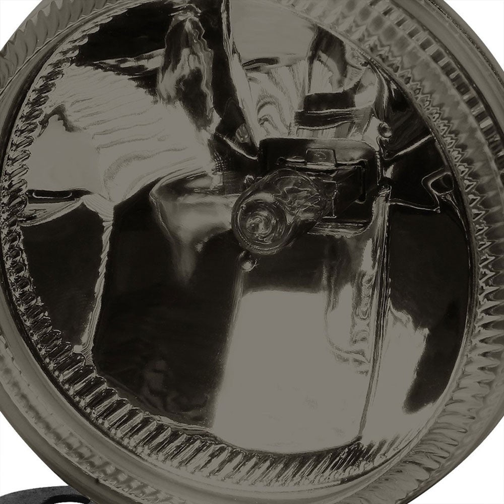 Chrome Housing Smoke Lens Front Bumper Driving Round Fog Light/Lamp+Mount Kit