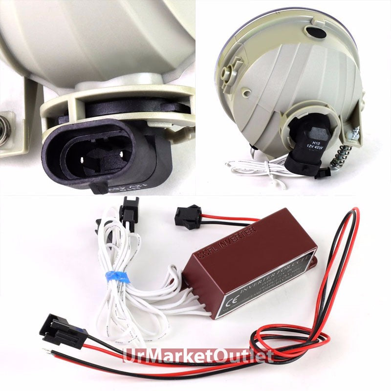 Smoke Lens Bumper CCFL Halo Ring Fog Light Lamp+Bulb For 06-10 F150/Mark LT