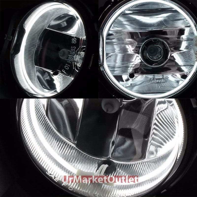Clear Len Front Bumper CCFL Halo Ring Foglight Lamp+Bulb For 11-14 Cruze J300