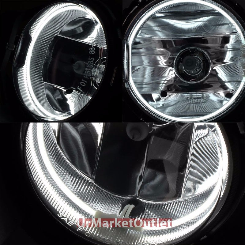 Smoke Len Front Bumper CCFL Halo Ring Foglight Lamp+Bulb For 11-14 Cruze J300