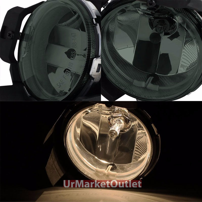 Smoke Len Front Bumper CCFL Halo Ring Foglight Lamp+Bulb For 11-14 Cruze J300