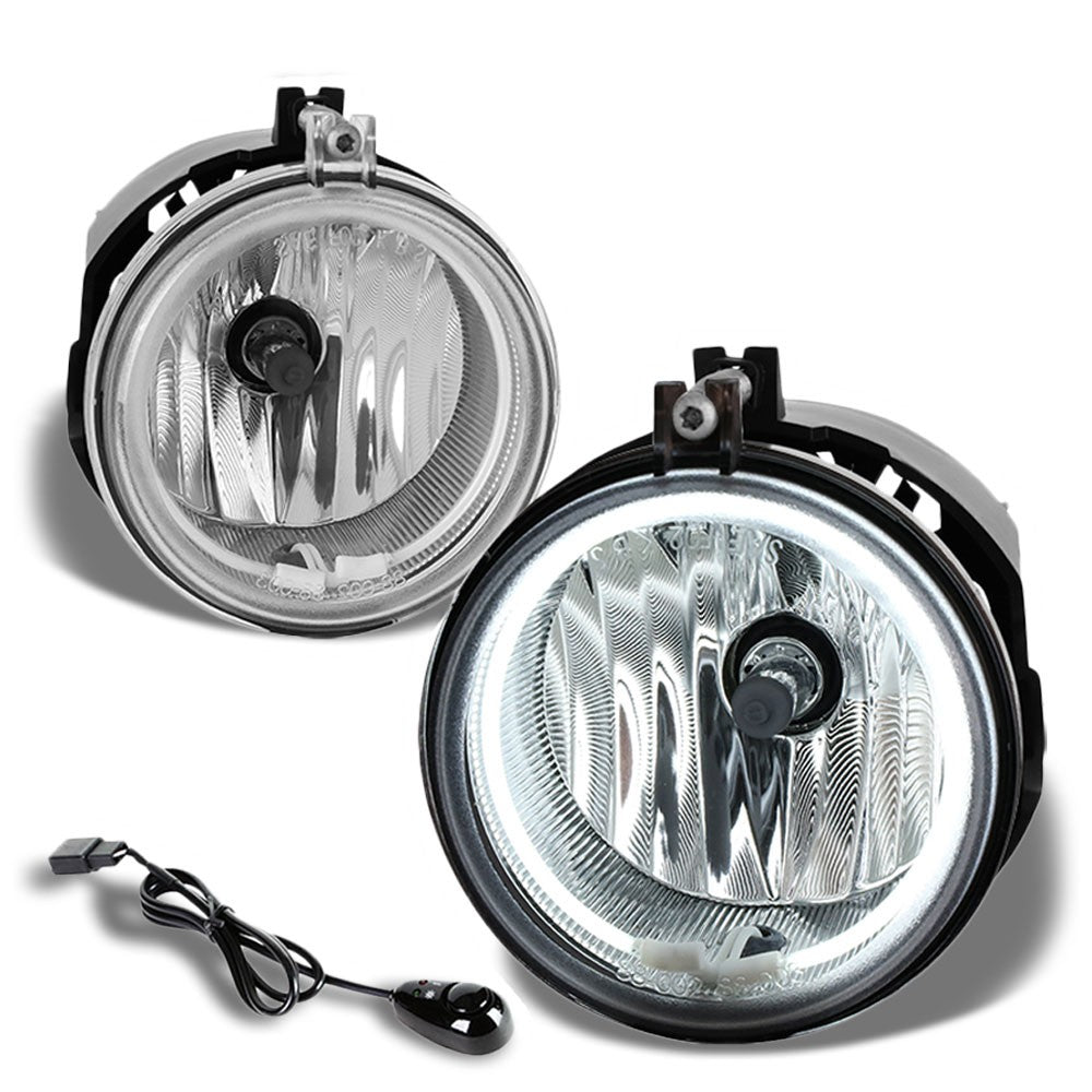 Clear Len Bumper CCFL Ring Fog Light Lamp+Bulb+Switch For 07-09 Compass/Patriot