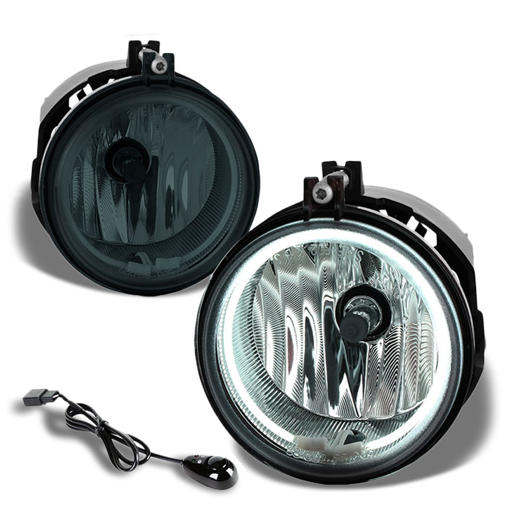 Smoke Len Bumper CCFL Ring Fog Light Lamp+Bulb+Switch For 07-09 Compass/Patriot