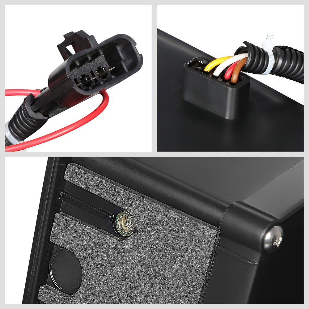 Black Housing LED Project Fog Light Lamp Dual Halo Ring DRL For 04-18 Volvo VN VNL Series