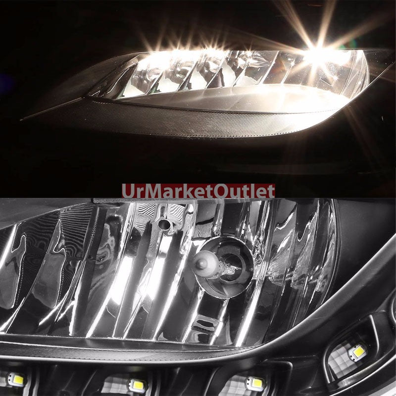 Clear Lens Black Housing LED Fog Light/Lamp Kit For Hyundai 12-16 Veloster DOHC