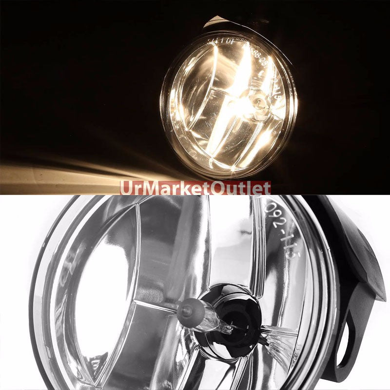 Clear Lens Chrome Housing Fog Light/Lamp Kit For Chrysler 01-06 Sebring/Stratus