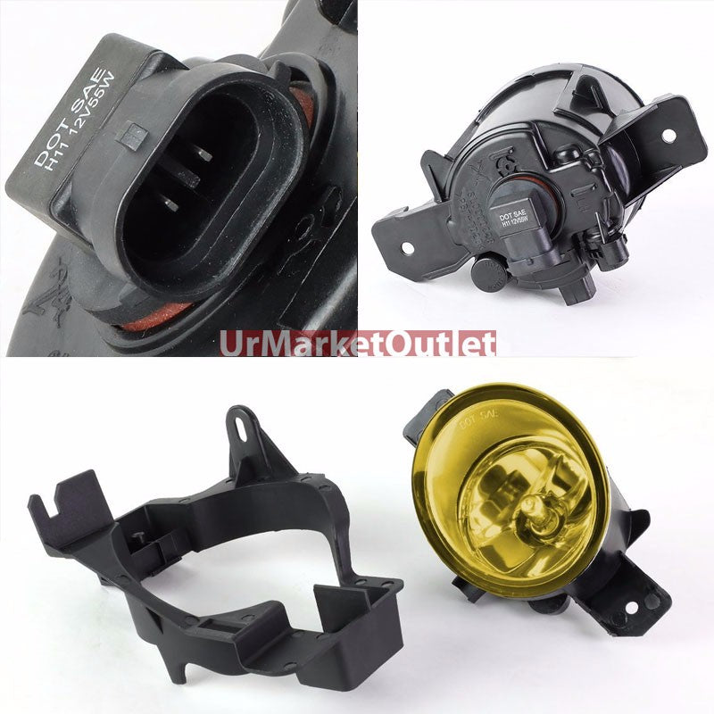 Yellow Amber Lens Front Bumper Fog Light Lamp+Bulb For 08-10 Altima D32 Coupe