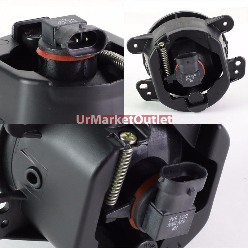 Clear Lens Front Bumper Replacement Fog Light+Bulb For Jeep 07-17 Wrangler JK