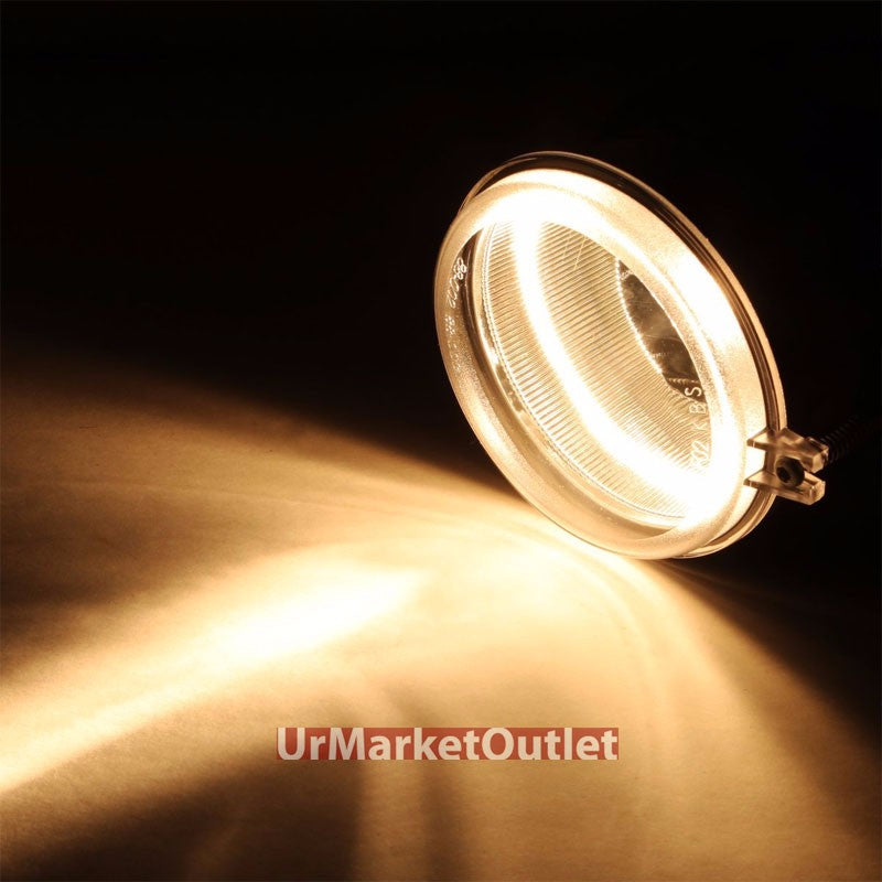 Amber Lens Bumper Round Fog Light Lamp+Bulb+Switch For 05+ Chrysler/Dodge/Jeep