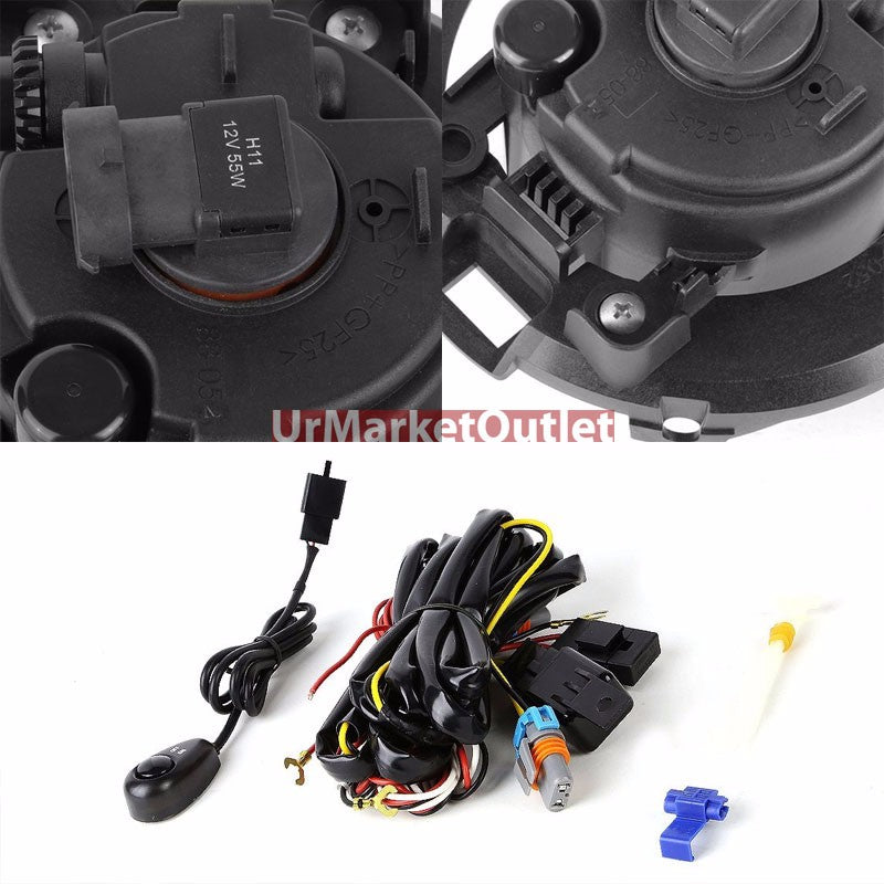 Amber Lens Chrome Housing Fog Light/Lamp Kit For Nissan 08-15 Frontier/Xterra