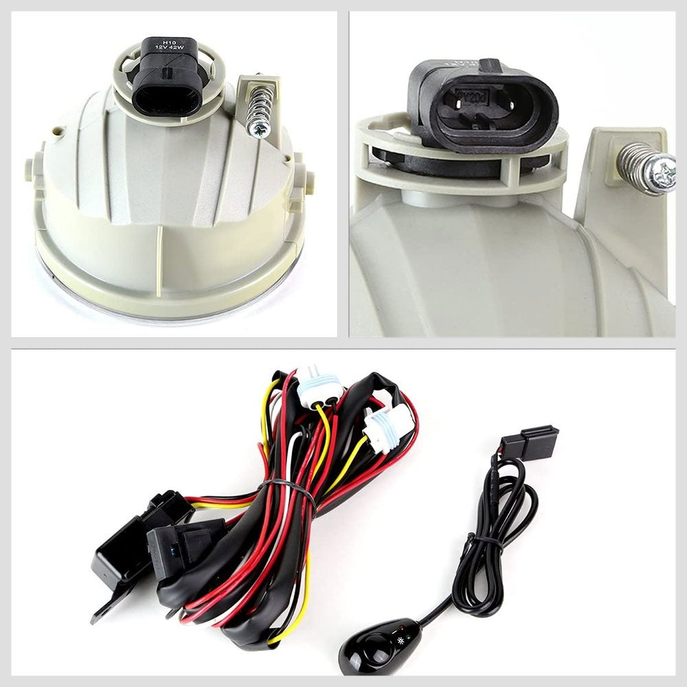 Smoke Lens Bumper Reflector Fog Light Replacement Kit For 06-10 FORD F-150
