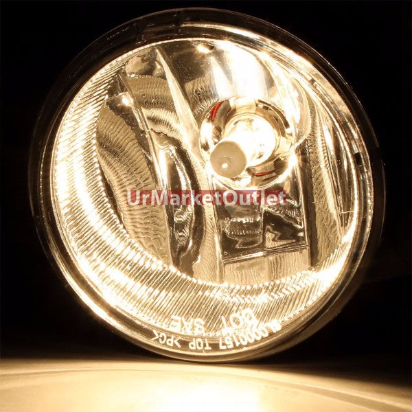 Clear Lens Front Bumper Fog Light Lamp+Bulb+Switch For Jeep 07-18 Wrangler