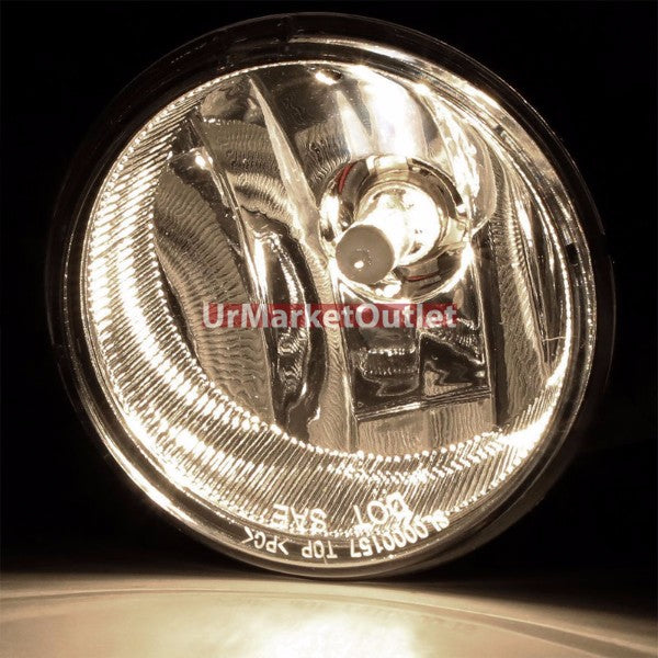 Smoke Lens Front Bumper Fog Light Lamp+Bulb+Switch For Jeep 07-18 Wrangler