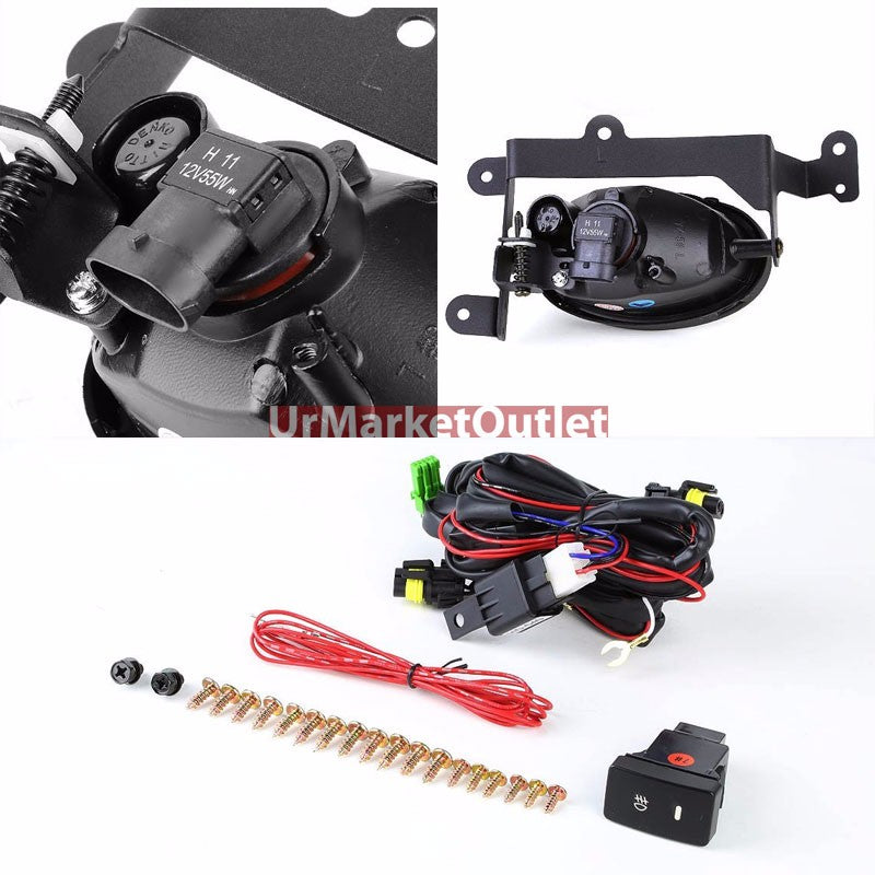 Smoke Lens Chrome Housing Front Bumper Fog Light/Lamp Kit For Honda 06-08 Civic
