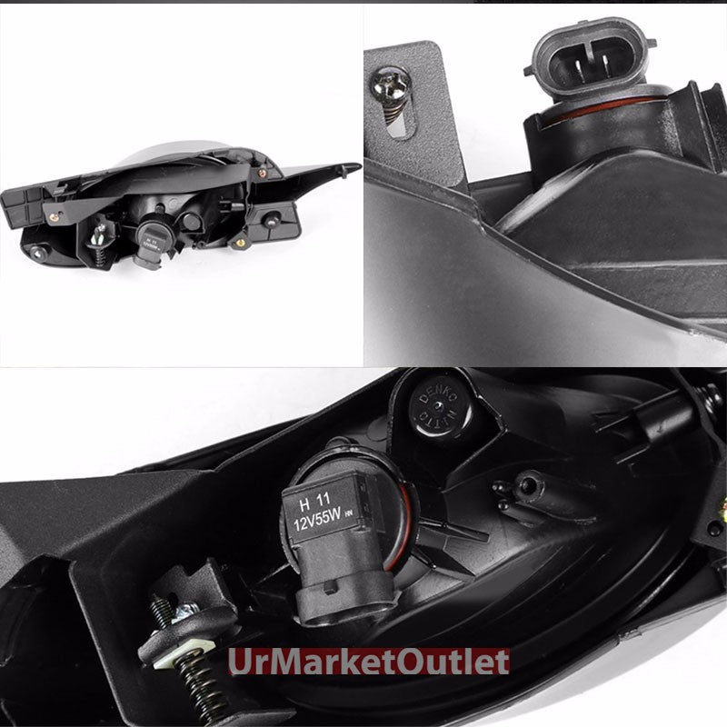 Amber Len Bumper Fog Light Lamp w/Bezel+Bulb+Switch For 09-11 Civic 2DR FG1/2