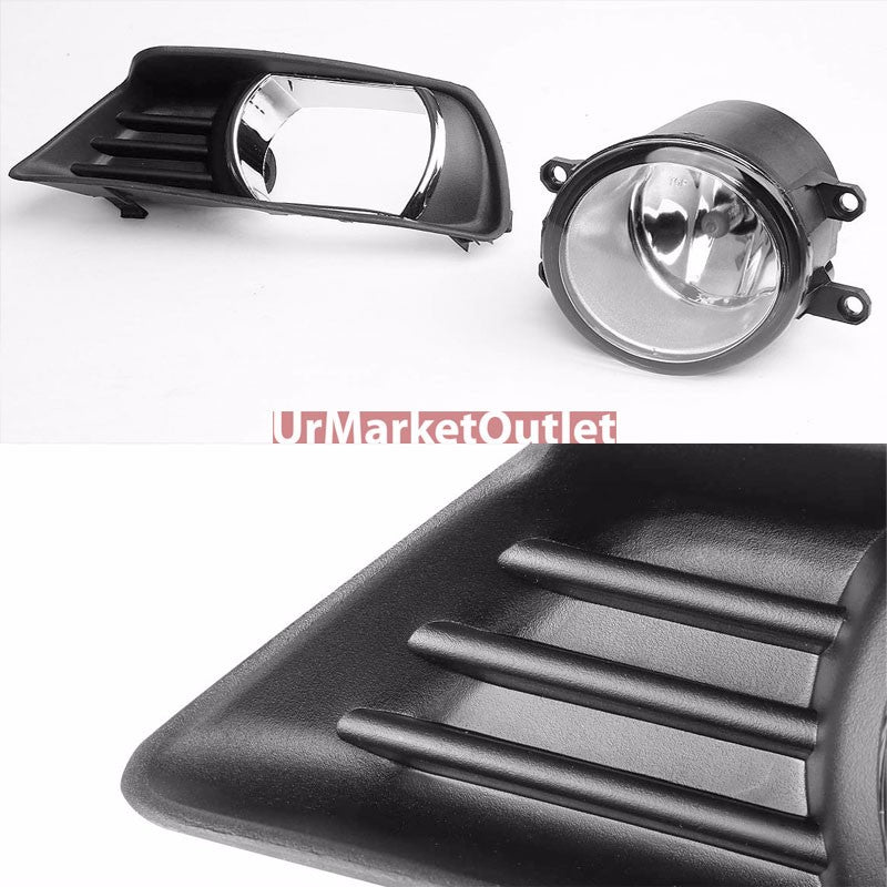 Clear Lens Chrome Housing Front Bumper Fog Light/Lamp For Toyota 07-09 Camry