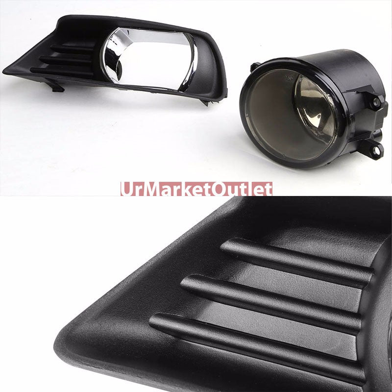 Smoke Lens Chrome Housing Front Bumper Fog Light/Lamp For Toyota 07-09 Camry