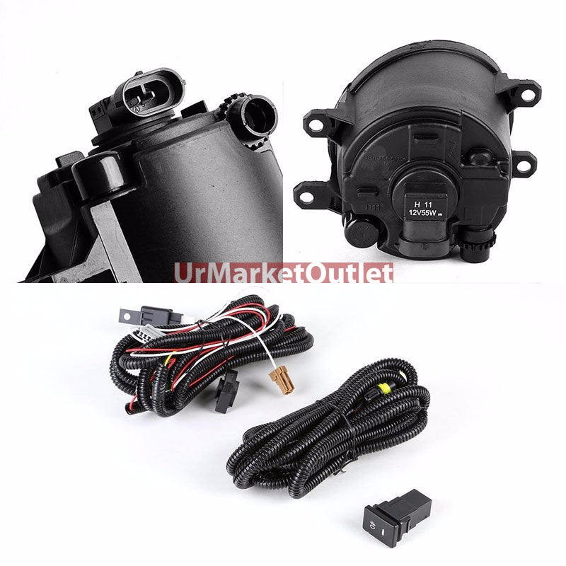 Smoke Lens Chrome Housing Front Bumper Fog Light/Lamp For Toyota 07-09 Camry