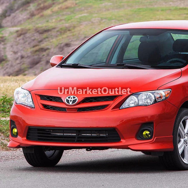 Amber Lens Chrome Housing Front Bumper Fog Light/Lamp For Toyota 11-13 Corolla