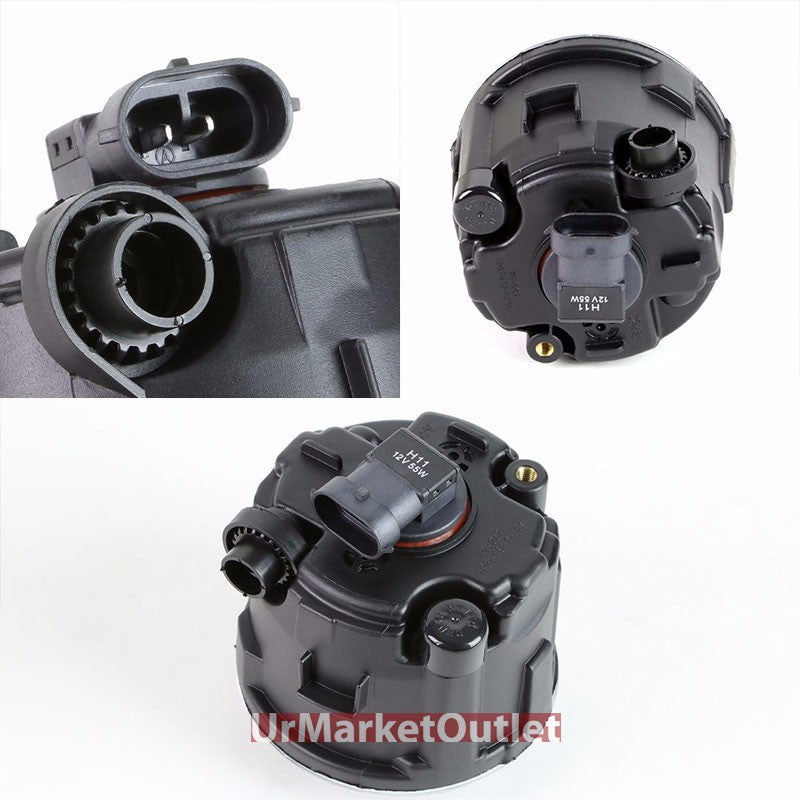 Smoke Lens Replacement Bumper Round Fog Light Lamp+Bulb For 06+ Nissan/Infiniti