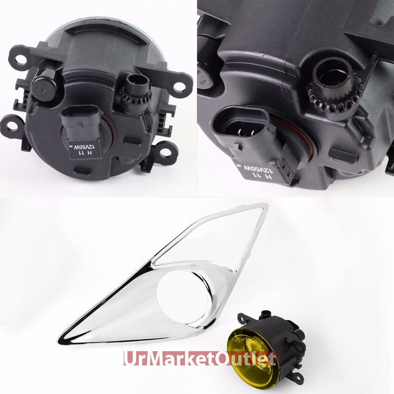 Amber Len Bumper Fog Light Lamp+Black Bezel+Bulb+Switch For 13-16 FRS GT86 FT86