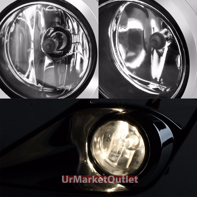 Clear Lens Bumper Fog Light Lamp Black Bezel+Bulb+Switch For 13-16 FRS GT86 FT86