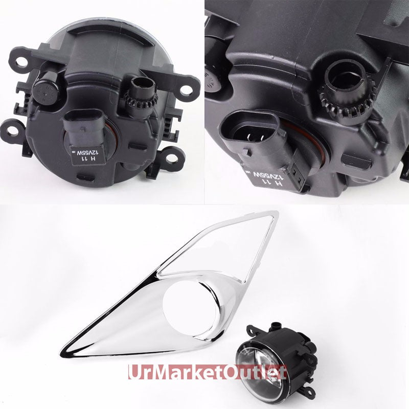 Clear Lens Bumper Fog Light Lamp Black Bezel+Bulb+Switch For 13-16 FRS GT86 FT86