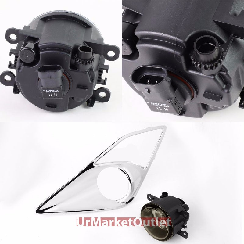 Smoke Lens Bumper Fog Light Lamp Black Bezel+Bulb+Switch For 13-16 FRS GT86 FT86