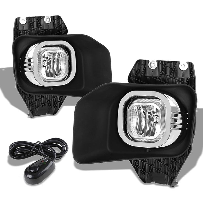 Front Bumper Fog Light Lamp Chrome Bezel+Bulbs Clear Lens For 11-16 F250-F550 SD