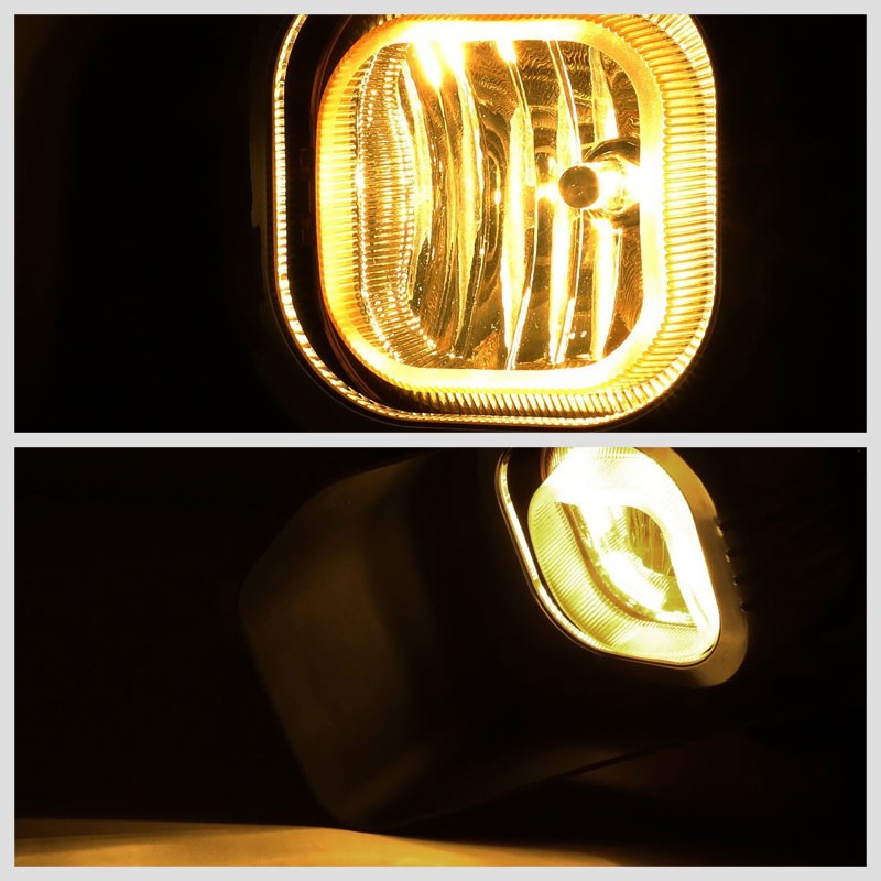 Front Bumper Fog Light Lamp Chrome Bezel+Bulbs Smoke Lens For 11-16 F250-F550 SD