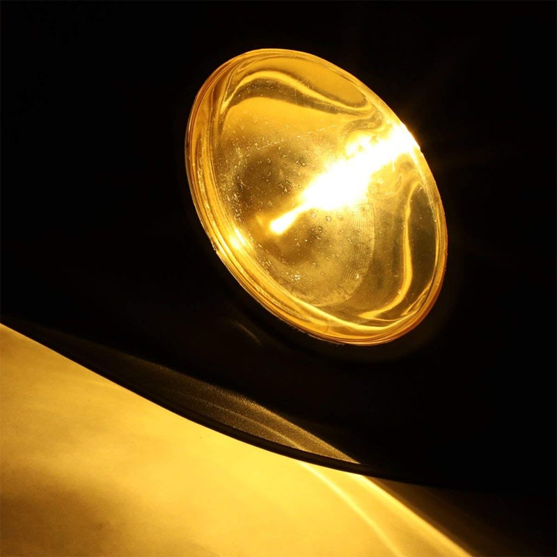 Roof Top Mount Fog Light Lamp Bar Black Bezel Amber Lens Fit OffRoad Truck SUV