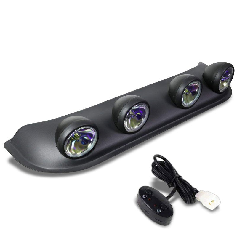 Roof Top Mount Fog Light Lamp Bar Black Bezel Neo Chrome Lens Fit Truck SUV ATV